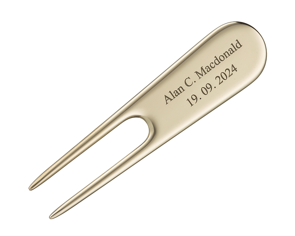 the unique golfers handcrafted gift personalized pitch mark repairer